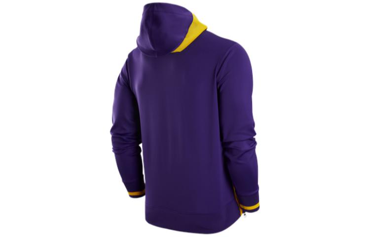 Nike NBA Lakers Purple Retro Colorblock Zip-Up Hoodie Jacket DR2084-504 圖 3
