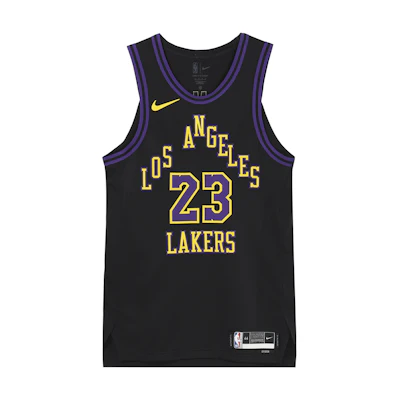 Nike NBA LeBron James #23 Los Angeles Lakers City Edition Jersey 2023/24 Black Unisex DX8763-012