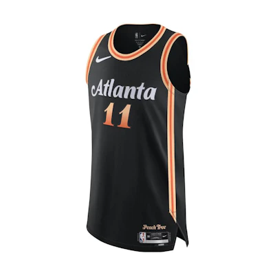 Nike NBA Logo Graphic Crewneck Basketball Jersey Atlanta Hawks Trae Young #11 Black DQ0185-010