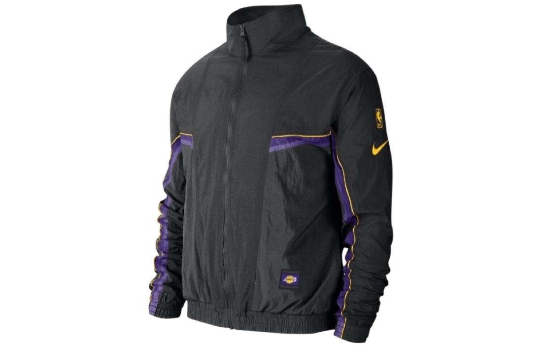 Nike NBA Logo Retro Colorblock Jacket Los Angeles Lakers Black CJ7148-010