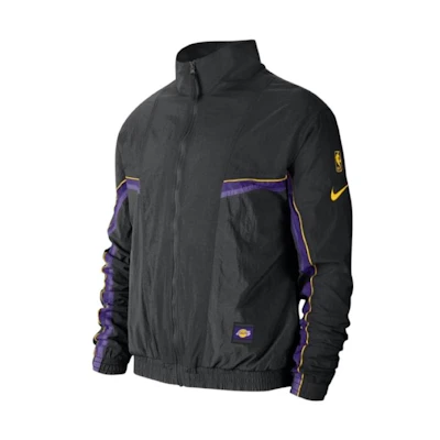 Nike NBA Logo Retro Colorblock Jacket Los Angeles Lakers Black CJ7148-010