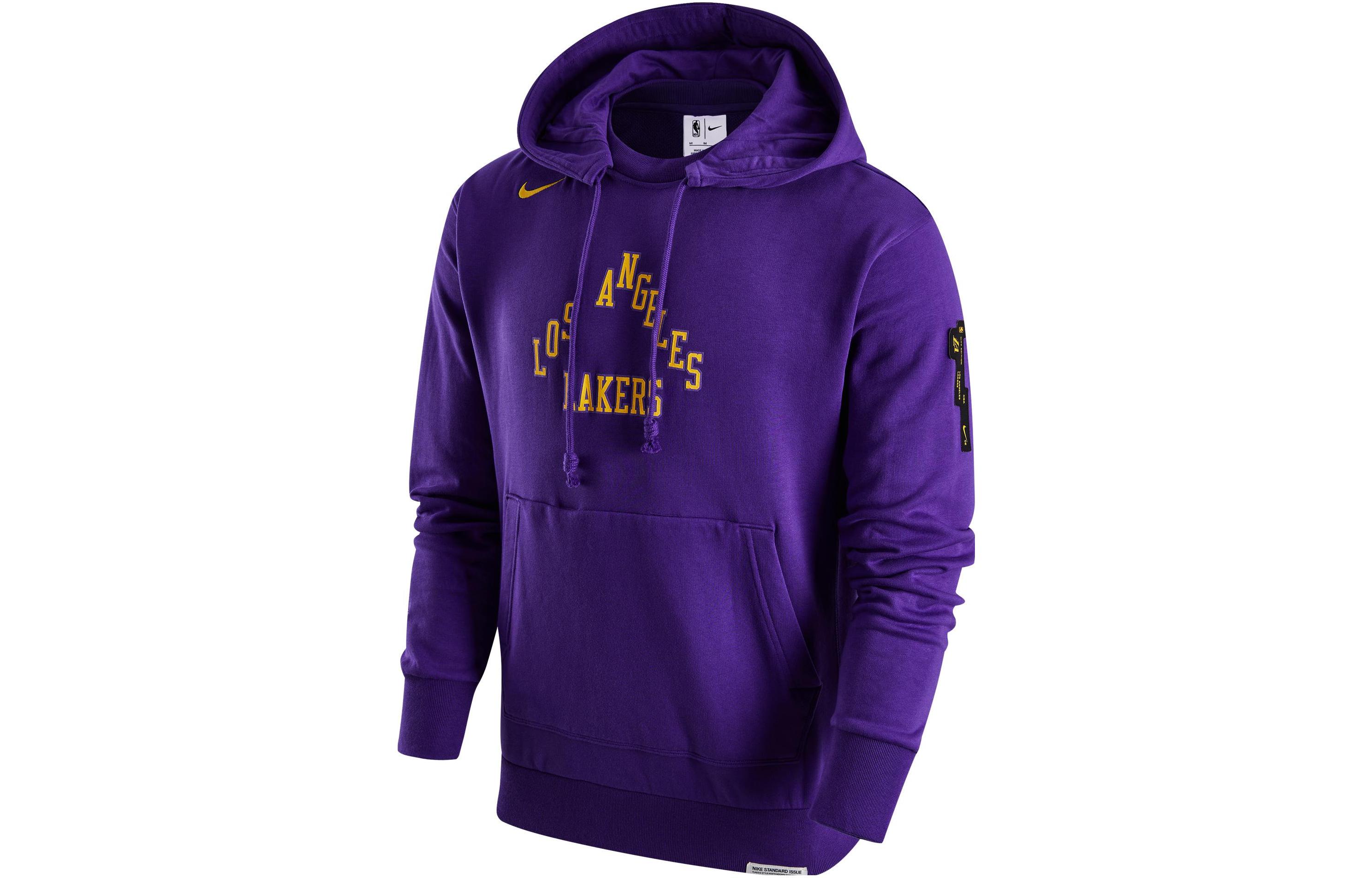 Nike NBA Los Angeles Lakers Letter Print Hoodie Purple () DZ0039-504