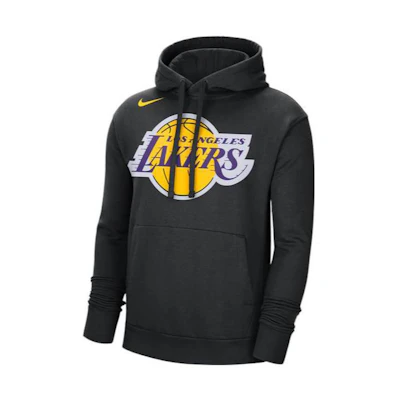 Nike NBA Los Angeles Lakers Logo Hoodie Black Pullover Sweatshirt DR2309-010