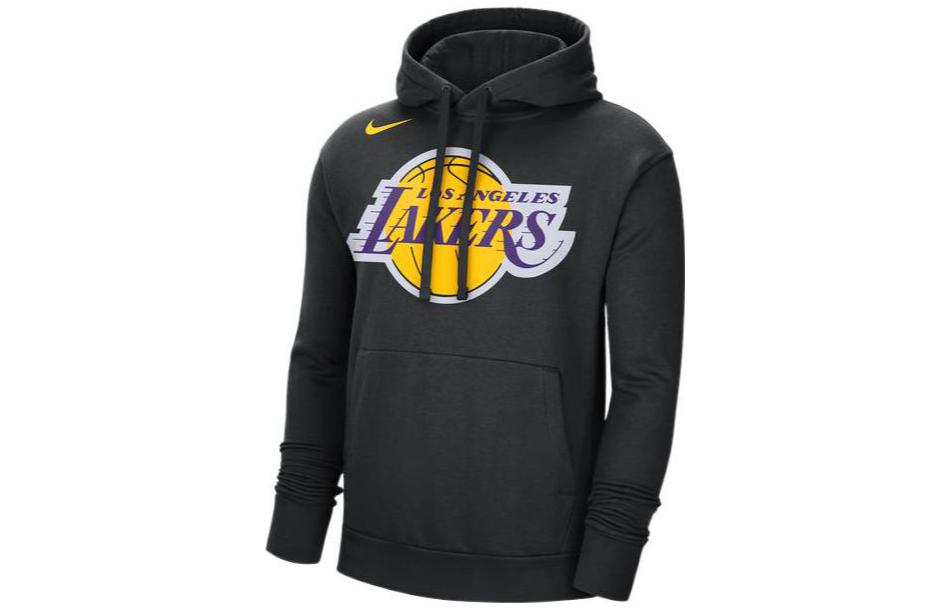 Nike NBA Los Angeles Lakers Logo Hoodie Black Pullover Sweatshirt DR2309-010 圖 2