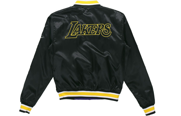 Order Nike NBA Los Angeles Lakers Reversible Bomber Jacket Black AV3544-010