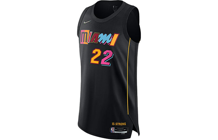 Buy Nike NBA 邁阿密熱火隊 Jimmy Butler #22 男款黑色無袖球衣。 DB3637-010