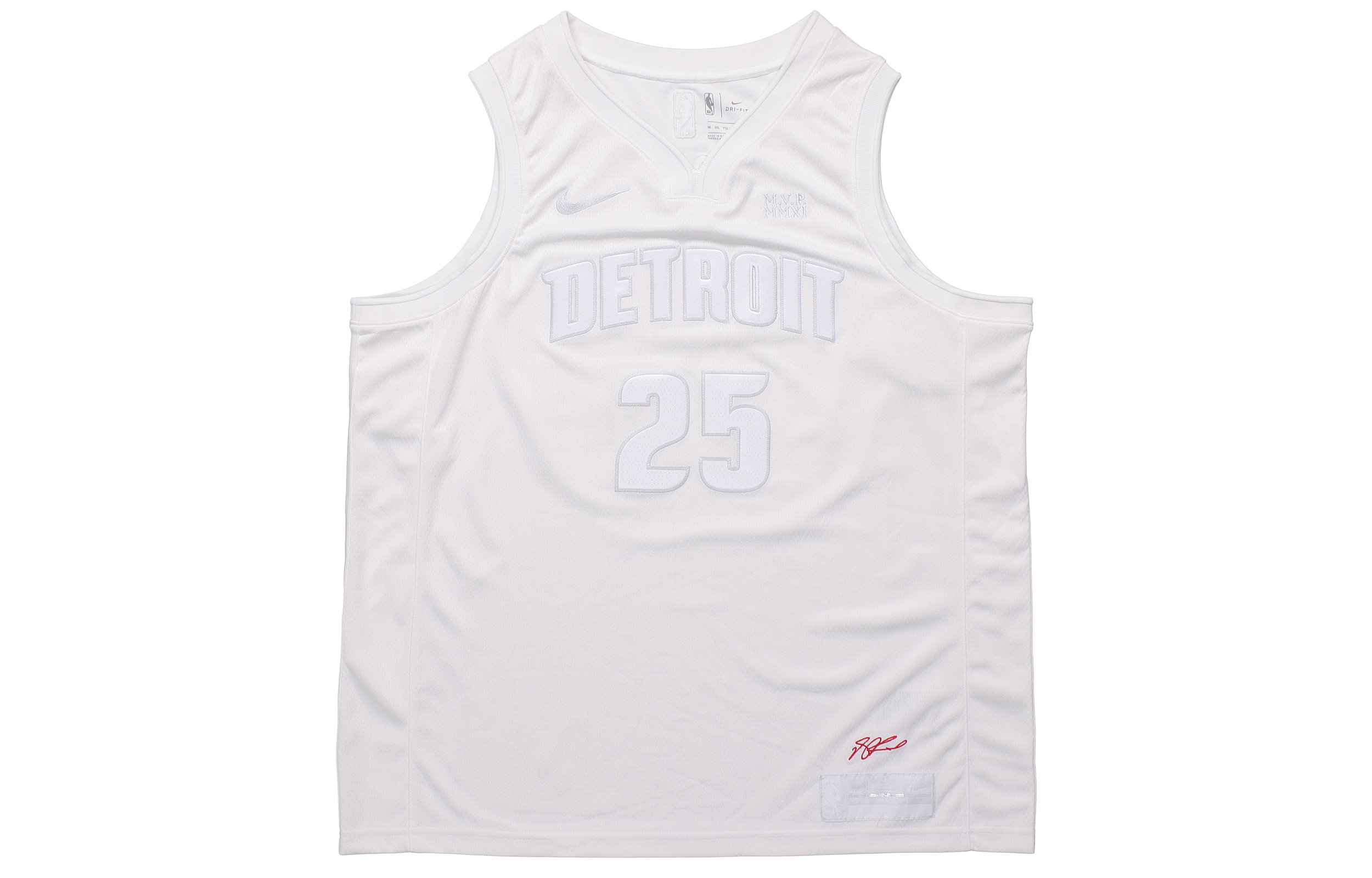 Nike NBA MVP Jersey Detroit Pistons White Basketball Jersey CT4208-100