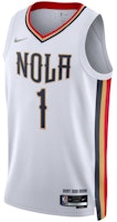 Nike NBA New Orleans Pelicans Zion Williamson Jersey White Nike NBA New Orleans Pelicans Zion Williamson Jersey White