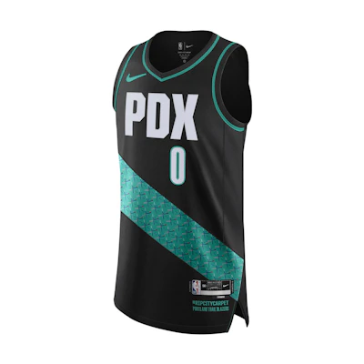 Nike NBA Portland Trail Blazers Damian Lillard #0 Jersey Black 2022-23 Unisex City Edition DQ0209-010