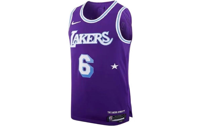 Order 耐克NBA速干复古篮球球衣湖人队勒布朗詹姆斯6号紫色男款 DB3635-506