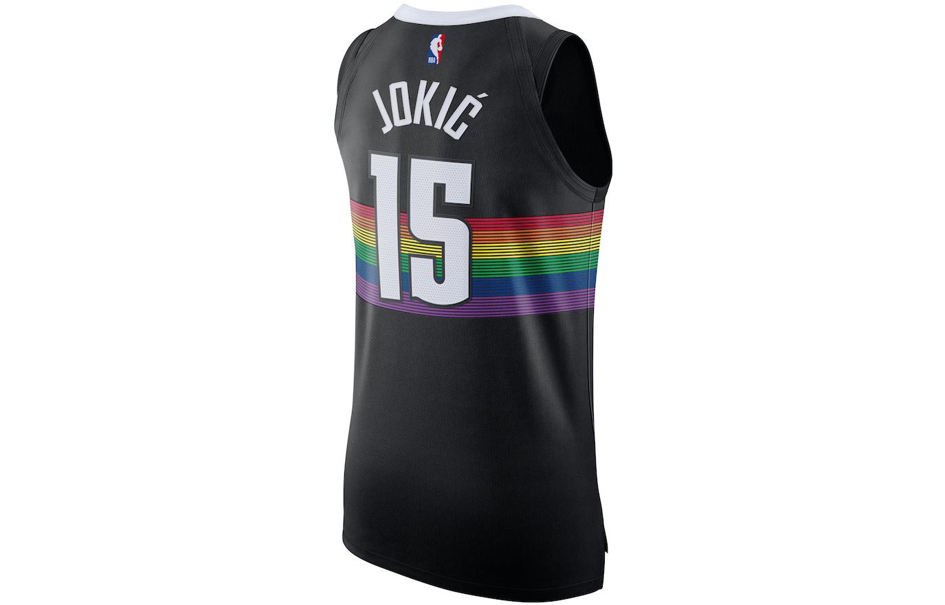 Nike NBA Retro 2019-20 Denver Nuggets Jokic #15 Basketball Jersey Men AV4571-010 圖 3