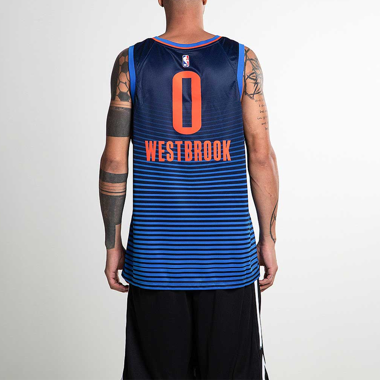 Details for ナイキ NBA オクラホマシティ・サンダー ウエストブルック #0 シグナルブルー ジャージ 877216-419