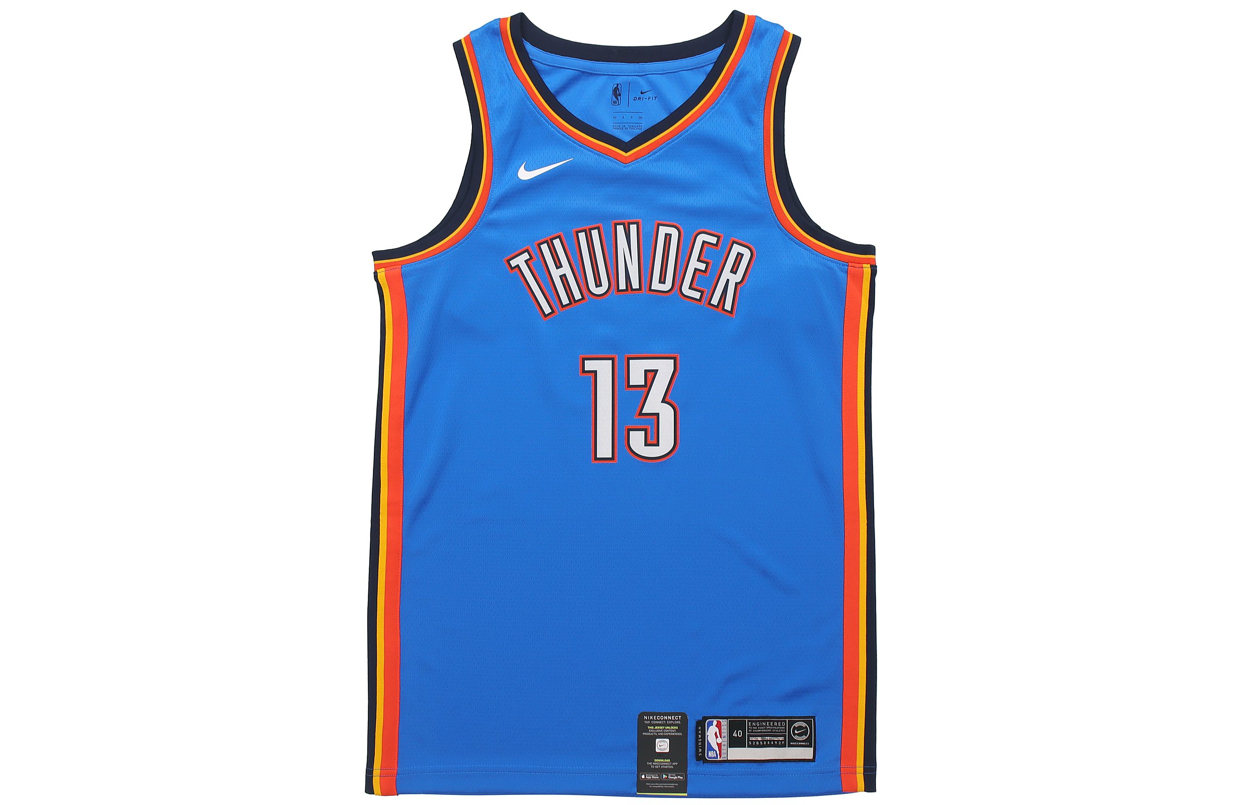 Buy Nike NBA 雷霆 Paul George #13 2019-20 賽季藍色籃球球衣 男款 AV4955-404