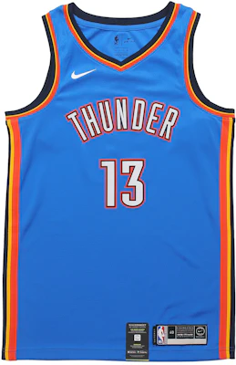 耐克 NBA 雷霆队保罗乔治13号 2019-20赛季蓝色篮球球衣男款 AV4955-404 Buy 耐克 NBA 雷霆队保罗乔治13号 2019-20赛季蓝色篮球球衣男款 AV4955-404