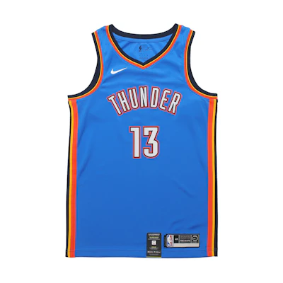 Nike NBA Thunder Paul George #13 2019-20 Season Blue Basketball Jersey Men AV4955-404