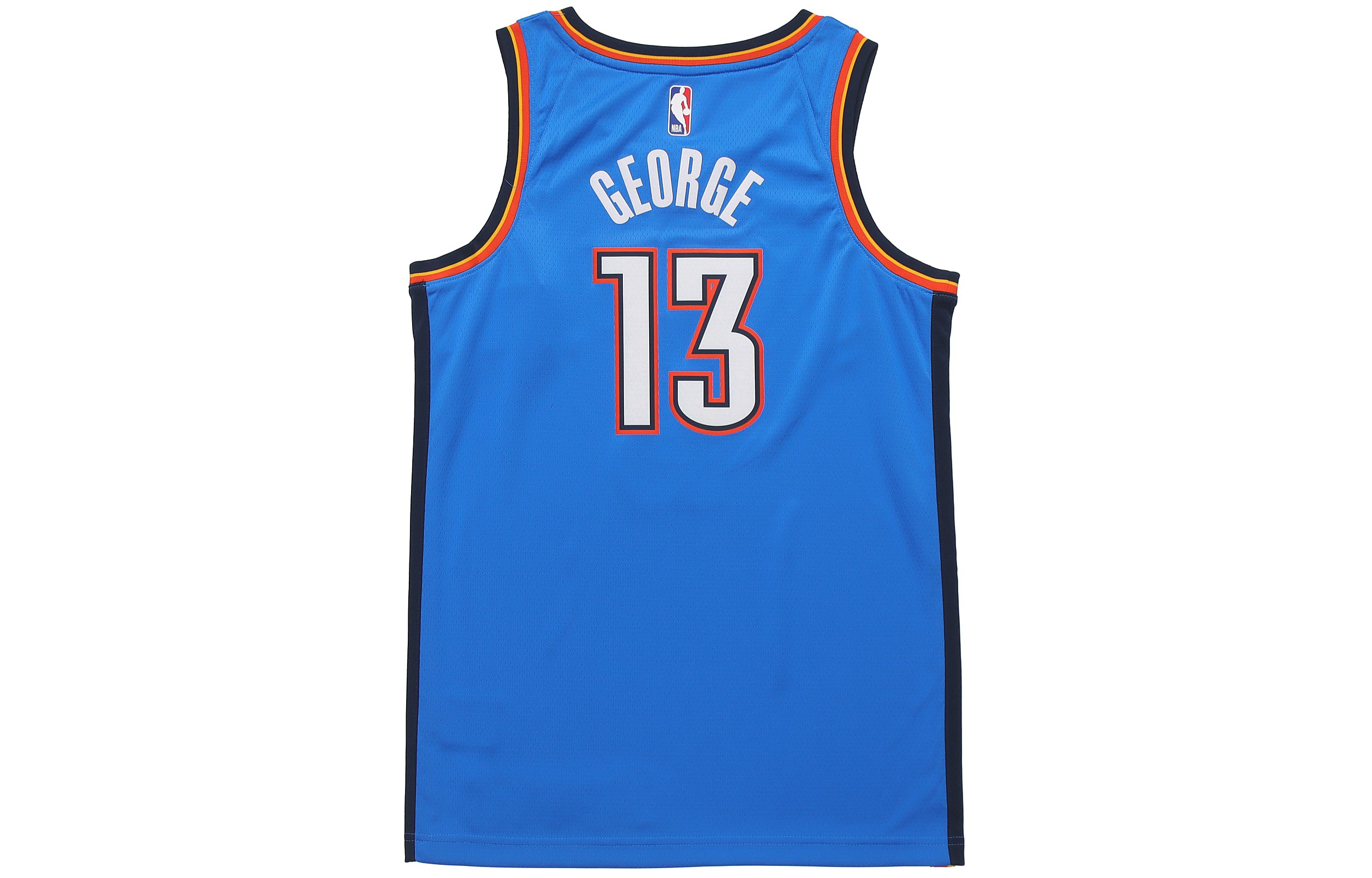 Lookbook Nike NBA 雷霆 Paul George #13 2019-20 賽季藍色籃球球衣 男款 AV4955-404