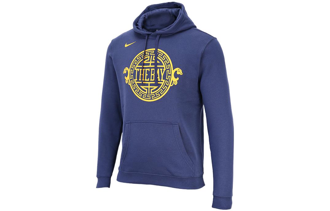 Order 耐克NBA勇士队蓝色标志连帽衫 蓝色 AA3664-471
