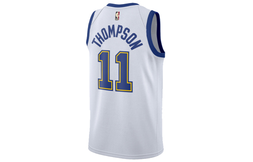 Lookbook 耐克 NBA 勇士 克莱·汤普森 #11 球衣 白色 球迷版 复古限量款 904152-102