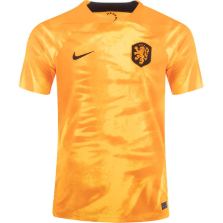 Nike Netherlands 2022/23 World Cup Logo Orange Fan T-Shirt Home Edition. DN0694-845