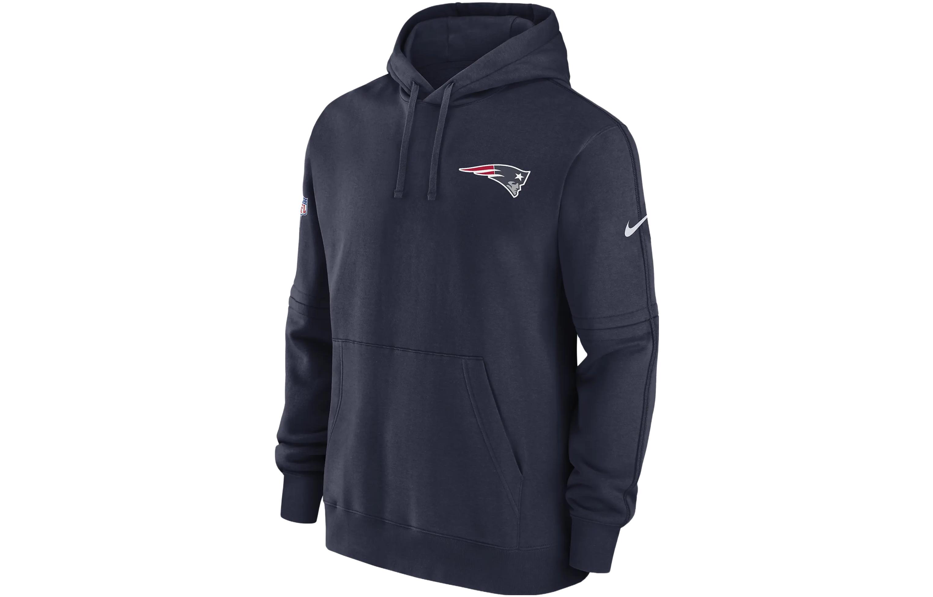 Nike New England Patriots Sideline Hoodie Navy Blue Pullover Sweatshirt 00MS41S8K-1UL
