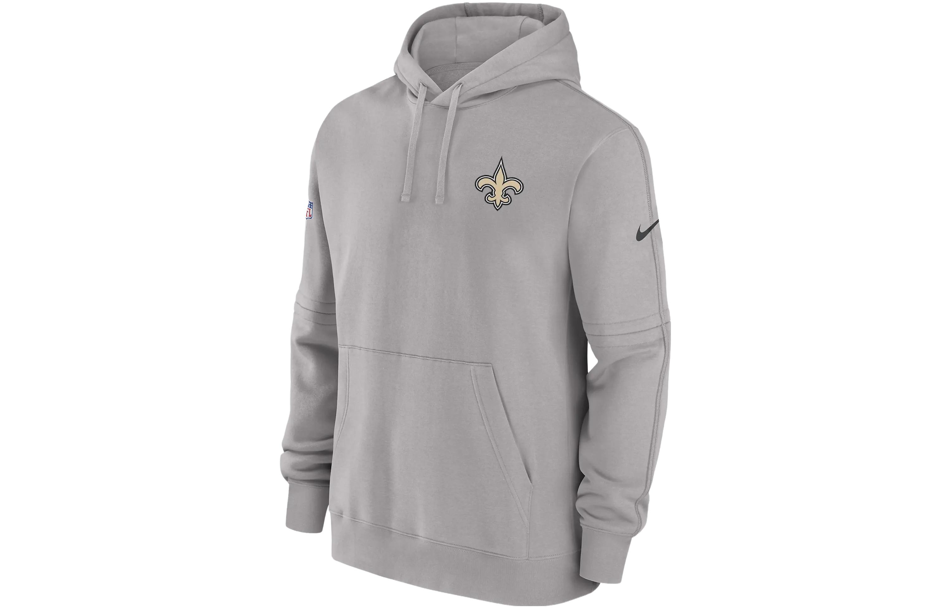 Nike New Orleans Saints Sideline Club Pullover Hoodie Grey 00MS09T7W-1UL
