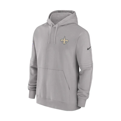 Nike New Orleans Saints Sideline Club Pullover Hoodie Grey 00MS09T7W-1UL
