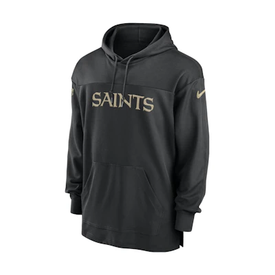 Nike New Orleans Saints Sideline Hoodie Black Embroidered Logo Pullover 00MO00A7W-BVK