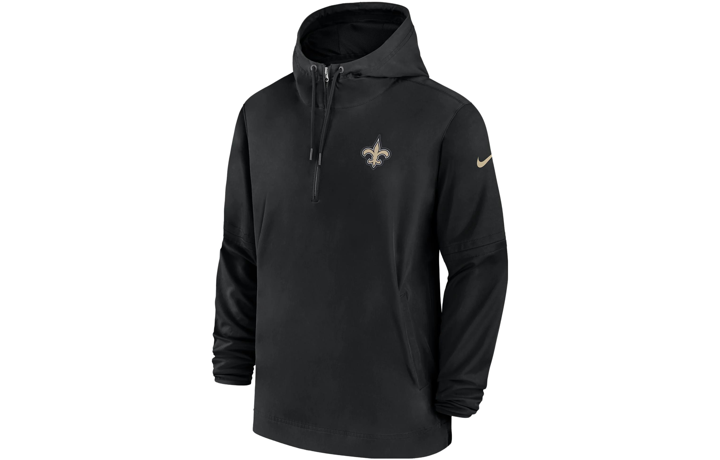 Nike New Orleans Saints Sideline Logo Pullover Hoodie Jacket Black Men’s 00MI00A7W-EU6