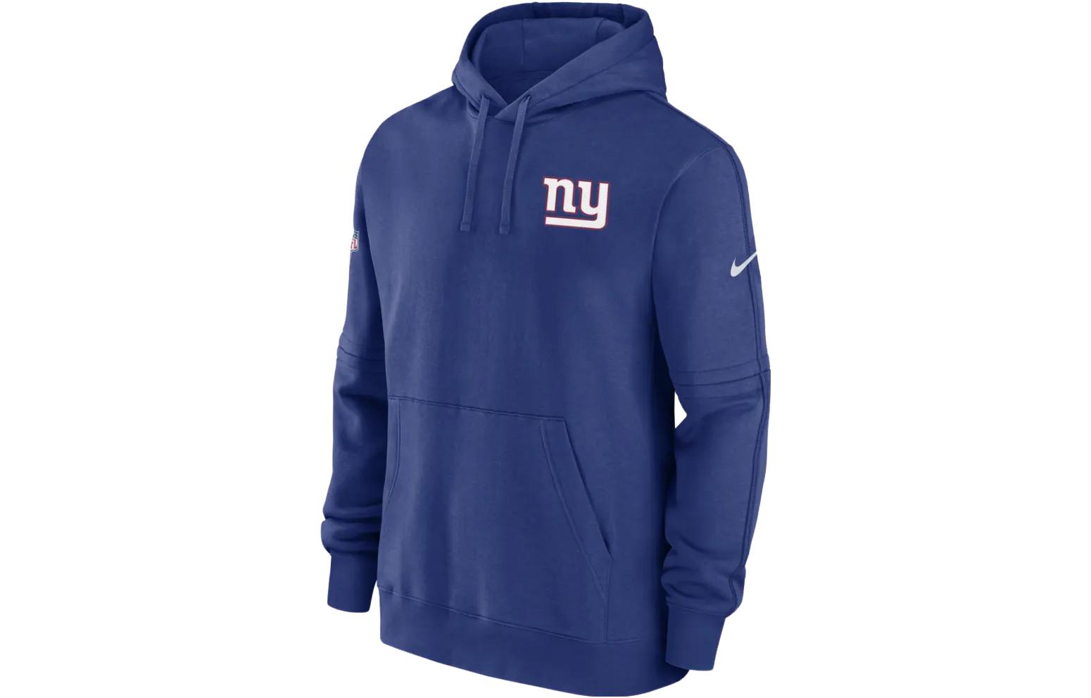 Nike New York Giants Sideline Club Logo Hoodie Blue Pullover 00MS4EW8I-1UL