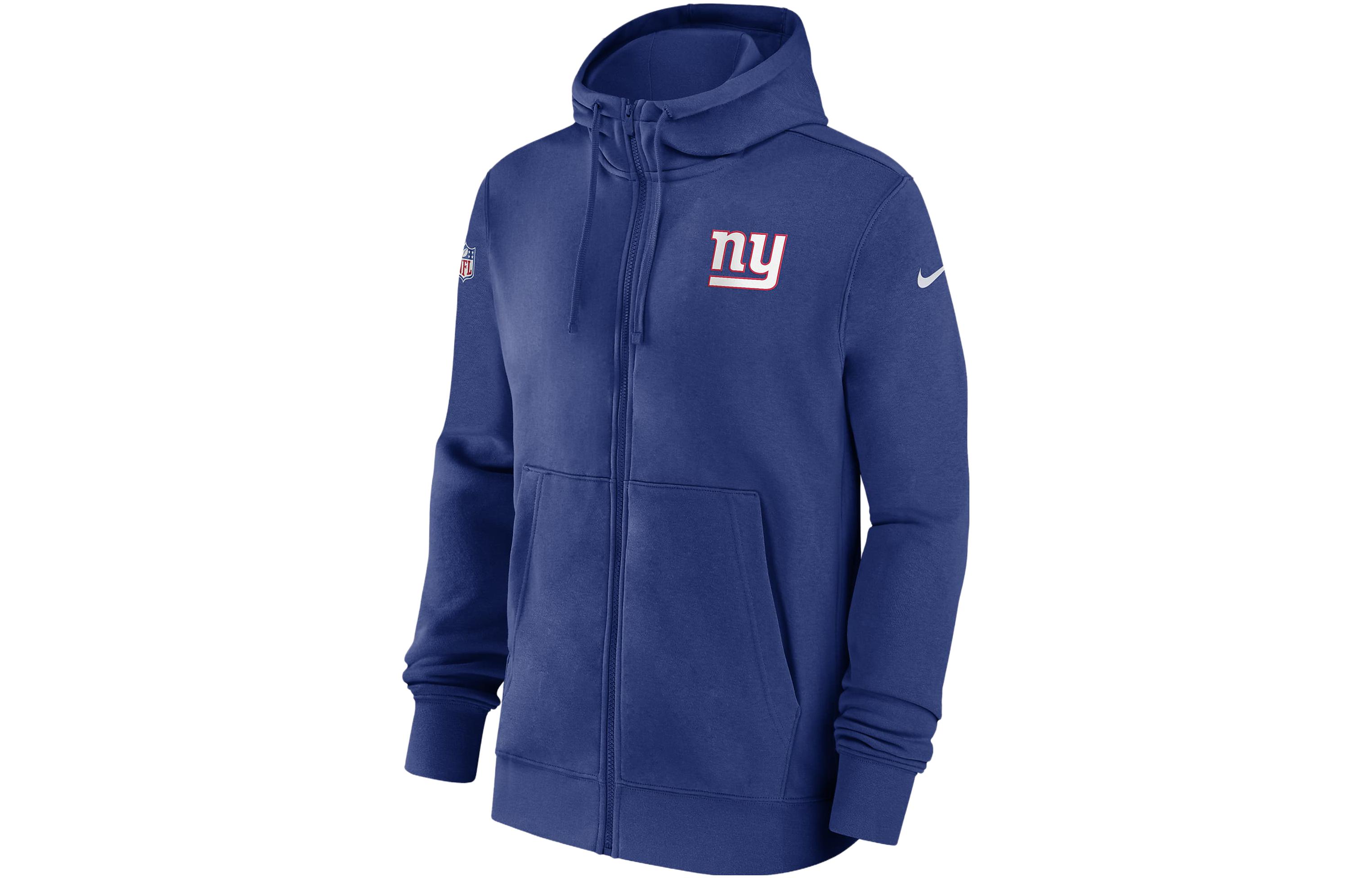 Nike New York Giants Sideline Club Zip Hoodie Jacket Blue 00MR4EW8I-XNN