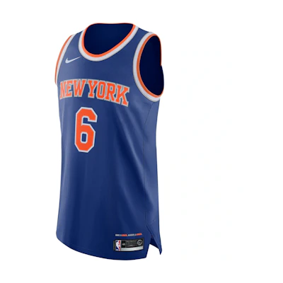 Nike New York Knicks Kristaps Porzingis Authentic Jersey Icon Edition Navy Blue AV2676-495