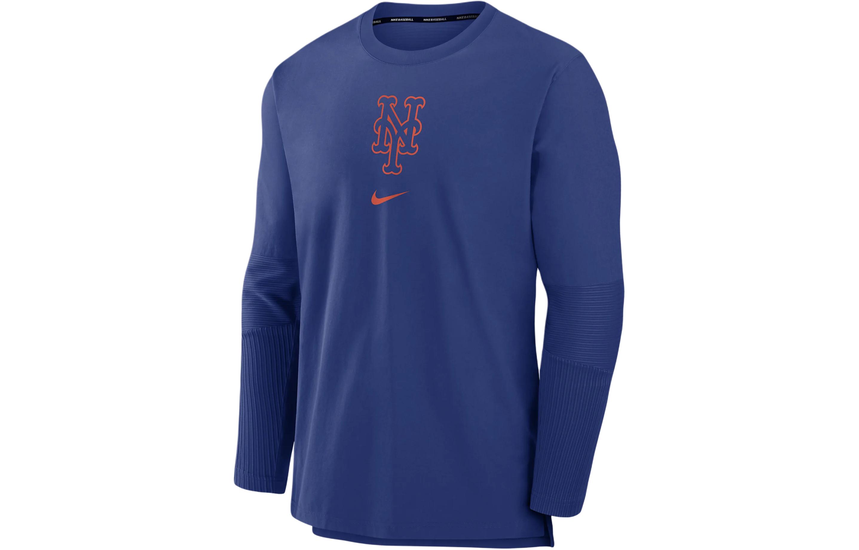 Nike New York Mets Authentic Collection Player Logo Sweatshirt Jacket Blue 015C11TUNME-5Z2