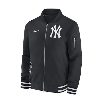 Nike New York Yankees Full-Zip Logo Print Jacket Black 015D03AZNK-132