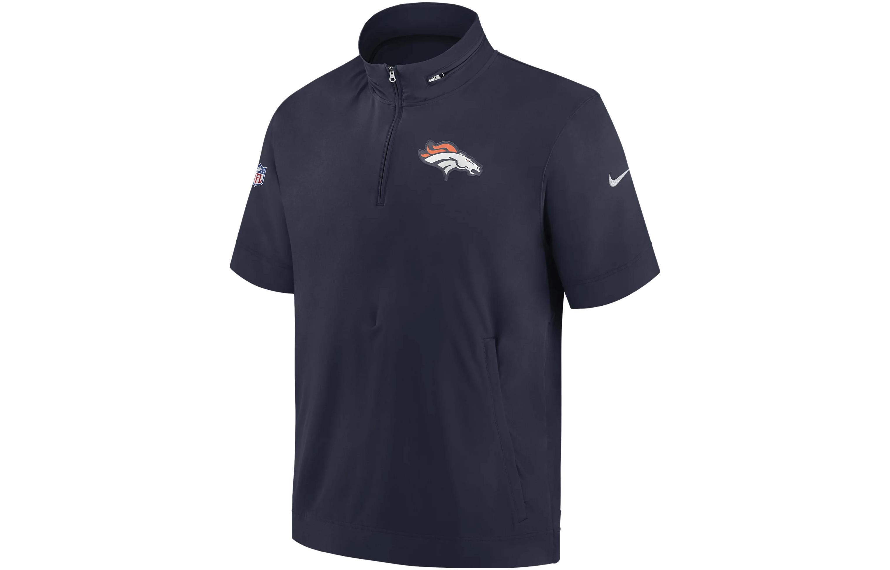 Nike NFL Denver Broncos Sideline Coach Navy Short Sleeve Jacket 00M441S8W-0BM