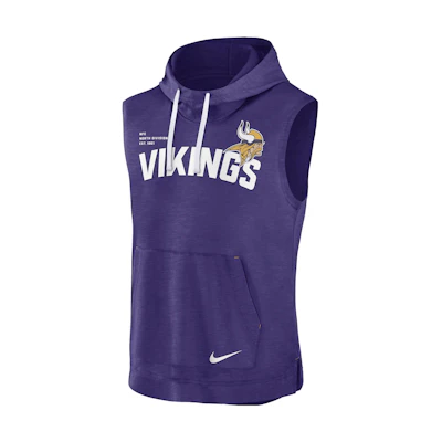 Nike NFL Minnesota Vikings Logo Purple Graphic Hoodie Short Sleeve - 00BW01PQ9M-06Q