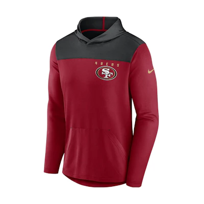 Nike NFL Pullover Hoodie Red Colorblock Letter Print Long Sleeve 00C0058Y73-05H