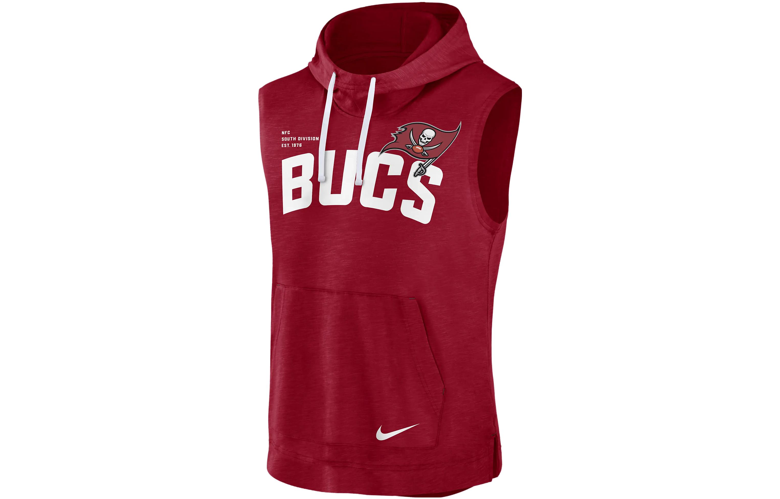Nike NFL Tampa Bay Buccaneers Logo Hoodie Red Pullover Sweatshirt 00BW11ST8B-06Q