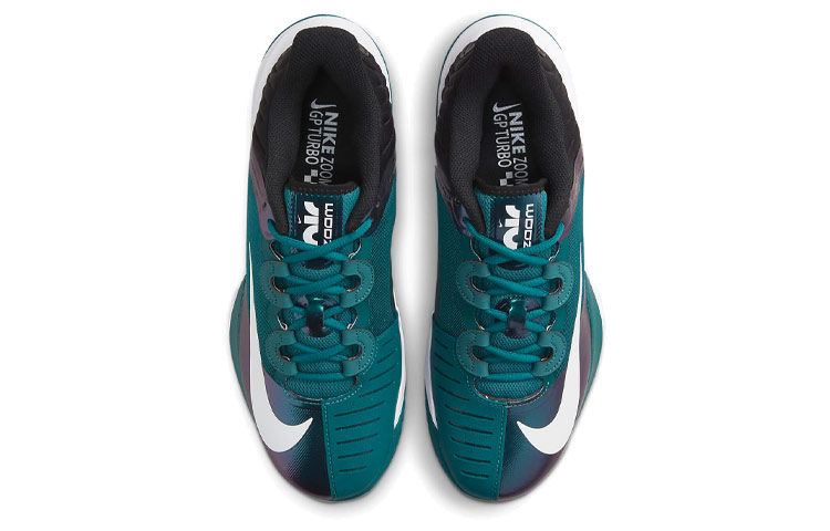 Shop ナイキコート エア ズーム GP ターボ "ダークティールグリーン" CK7513-324