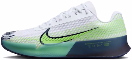 Nike NikeCourt Air Zoom Vapor 11 HC 'White Green Strike Navy' DR6966-103 Nike NikeCourt Air Zoom Vapor 11 HC 'White Green Strike Navy' DR6966-103