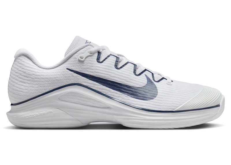 Buy 나이키 코트 에어 줌 베이퍼 12 HC 화이트 미드나이트 네이비 IB7168-100
