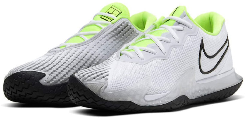 Nike NikeCourt Air Zoom Vapor Cage 4 'White Volt' CD0424-100 Lookbook Nike NikeCourt Air Zoom Vapor Cage 4 'White Volt' CD0424-100