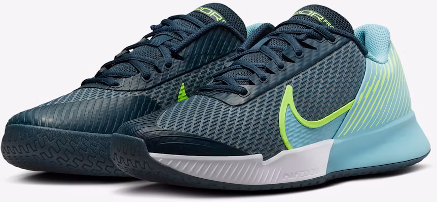 Nike NikeCourt Air Zoom Vapor Pro 2 'Armory Navy Volt' Tenis. DR6191-400 Sizing Nike NikeCourt Air Zoom Vapor Pro 2 'Armory Navy Volt' Tenis. DR6191-400