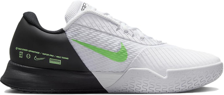 Nike NikeCourt Air Zoom Vapor Pro 2 HC 'Putih Poison Hijau' DR6191-105 Sizing Nike NikeCourt Air Zoom Vapor Pro 2 HC 'Putih Poison Hijau' DR6191-105