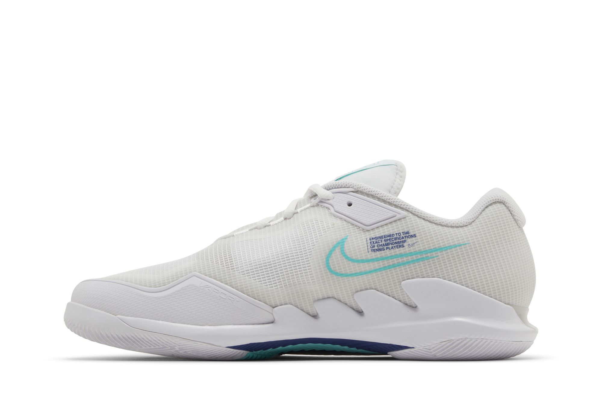 Shop Nike Court Air Zoom Vapor Pro 低筒硬地網球鞋 白藍
