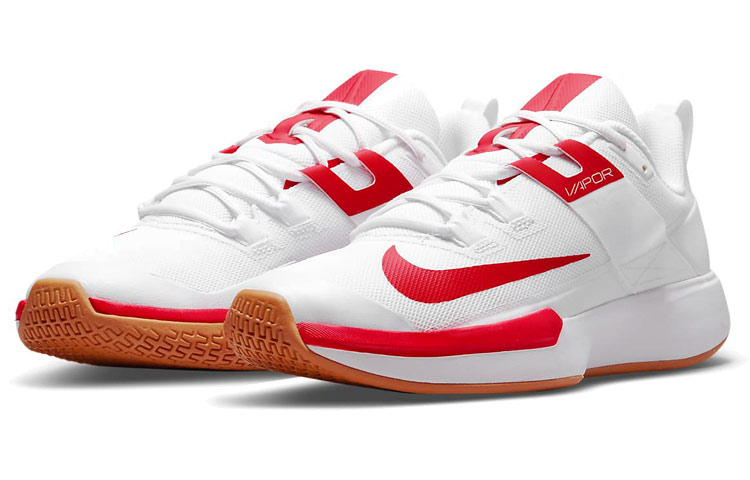 Lookbook Nike NikeCourt Vapor Lite ''Bianco Rosso Università'' DC3432-188
