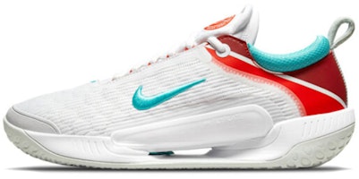 Nike NikeCourt Zoom NXT 'White Habanero Red Washed Teal' DH0219-136 Nike NikeCourt Zoom NXT 'White Habanero Red Washed Teal' DH0219-136