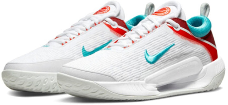 Nike NikeCourt Zoom NXT 'White Habanero Red Washed Teal' DH0219-136 Lookbook Nike NikeCourt Zoom NXT 'White Habanero Red Washed Teal' DH0219-136