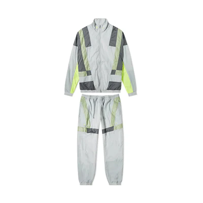 Nike NRG Colorblock Retro Tracksuit Gray Green Unisex Couple Set BQ5434-012