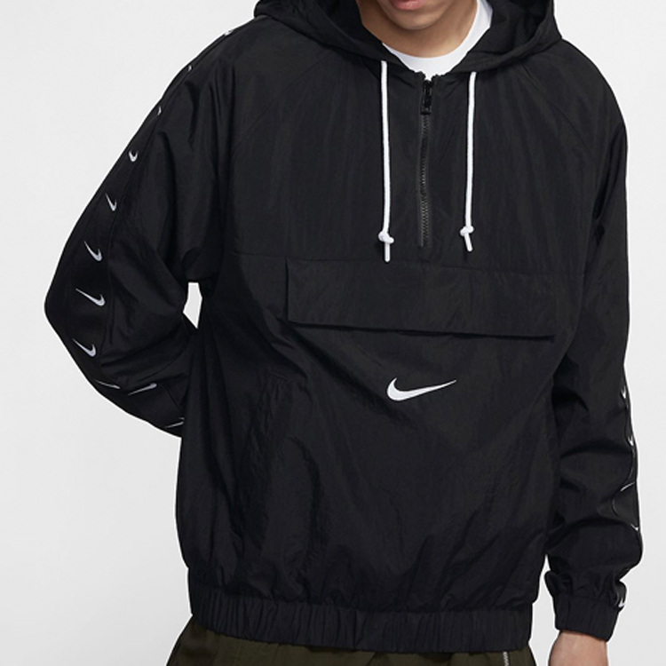 Details for Nike NSW 大勾半拉鍊帽T外套 黑色 男士春季外套 CD0420-010