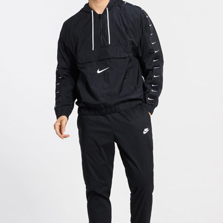Sizing Nike NSW 大勾半拉鍊帽T外套 黑色 男士春季外套 CD0420-010